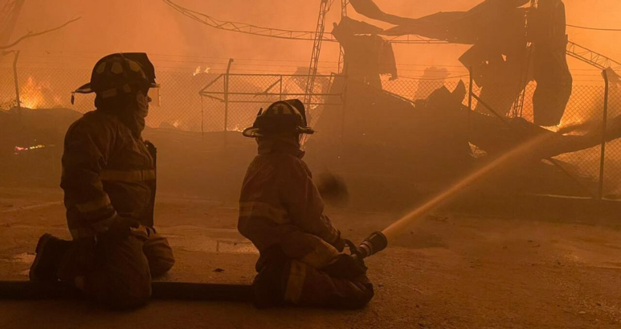 Atención de incendio en Envigado, Antioquia.