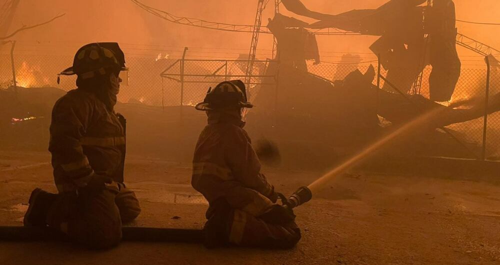 Atención de incendio en Envigado, Antioquia.