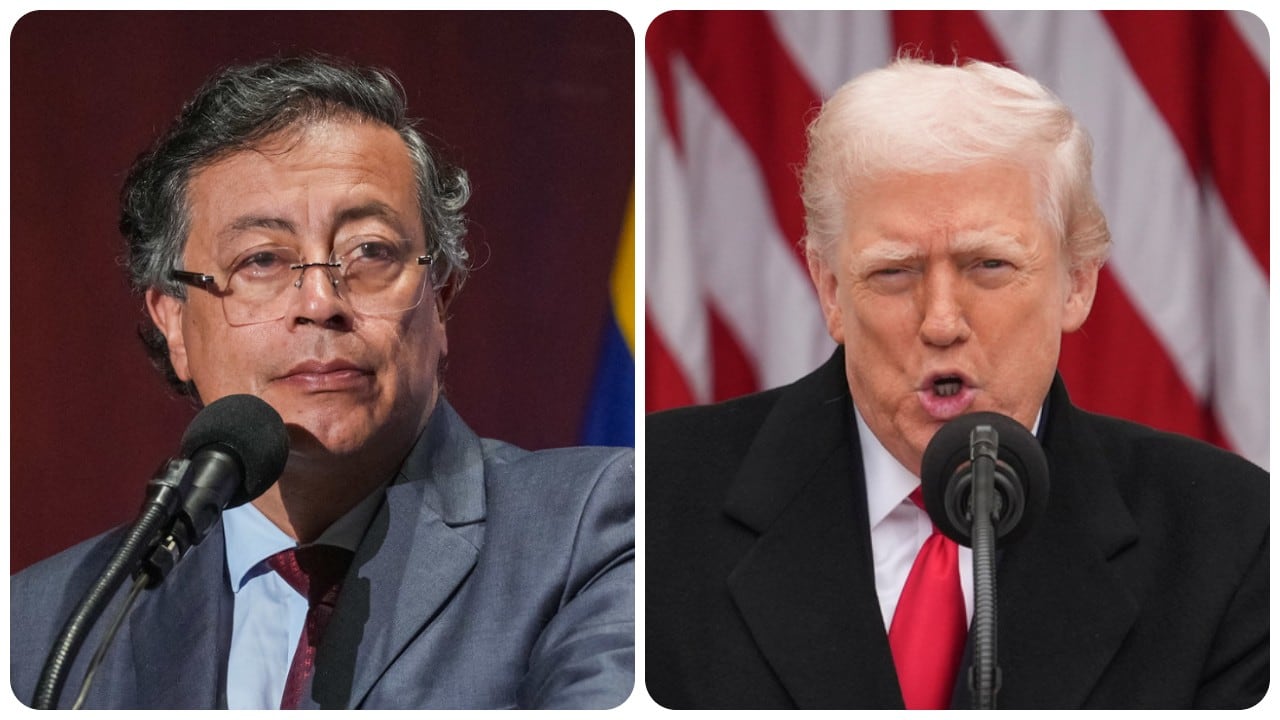 Gustavo Petro y Donald Trump.