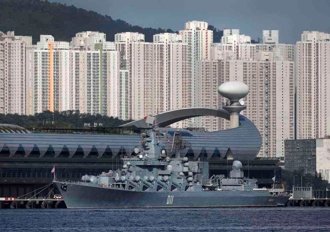 El buque insignia de la flota rusa se hundió en el Mar Negro