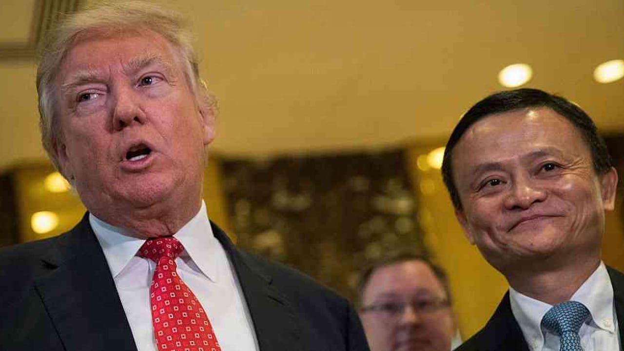 Donald Trump, presidente de Estados Unidos y Jack Ma. Getty