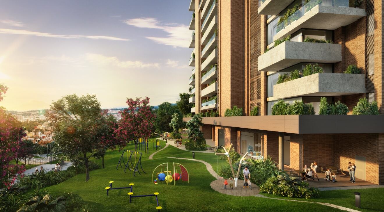 La primera etapa de Robledales Reservado es la Torre Palmeri, conformada por 68 apartamentos, cada uno con ascensor de acceso privado. Además, cuenta con amenidades privadas como teatrino, zonas de coworking, terrazas BBQ, gimnasio dotado, salones de juegos, salón múltiple, salón de niños y parque infantil.