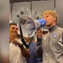 Llinás y Macalister tomaron la vocería para agradecer el apoyo de los hinchas que viajaron hasta Ecuador