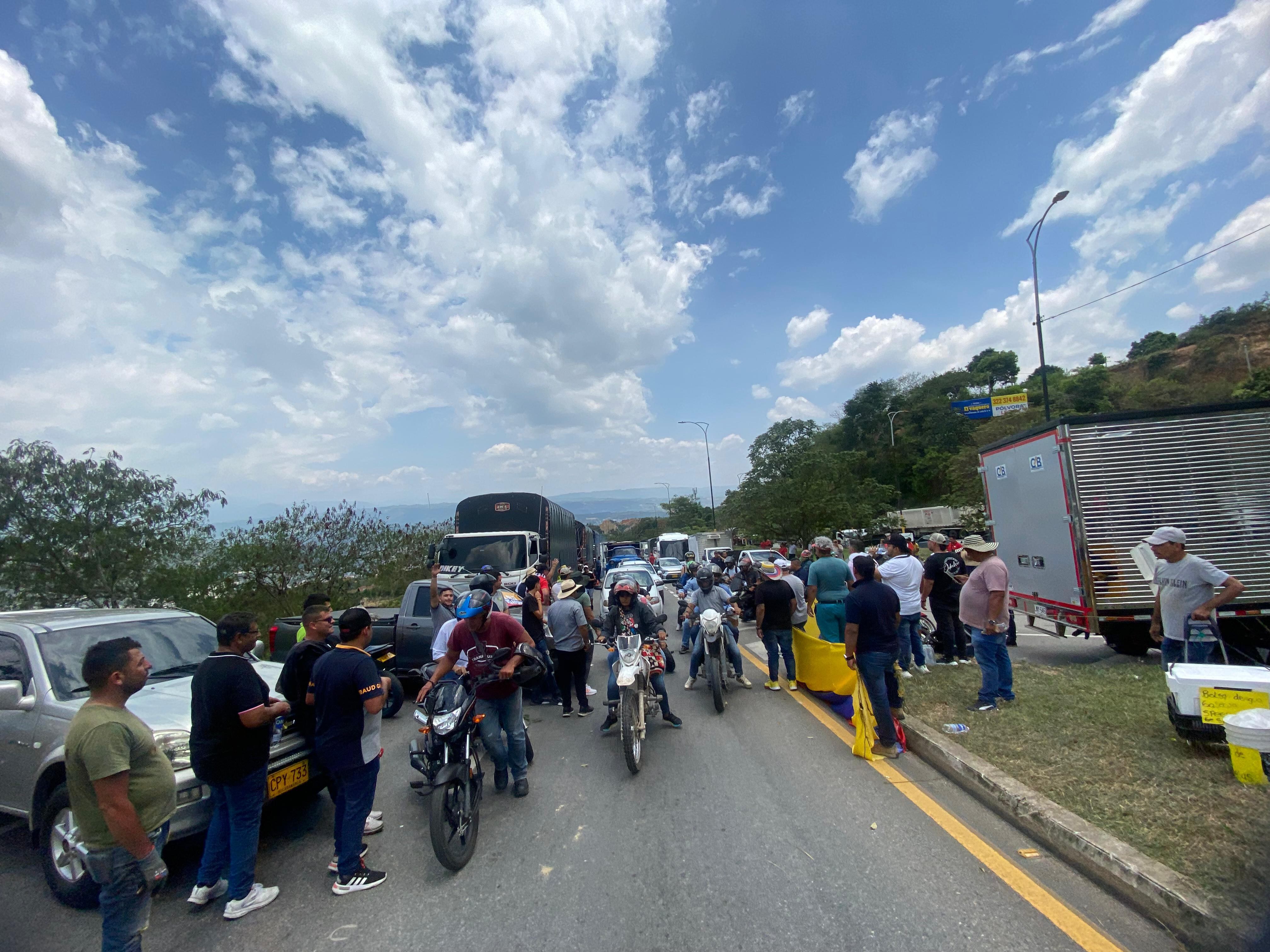 Paro camionero en Santander