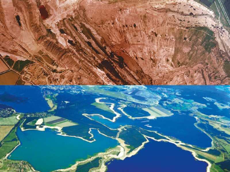 Los lagos - En la antigua Alemania Oriental, la región de Lausitz fue el centro de 18 minas de carbón a cielo abierto que arrasaron el terreno. Hoy es la zona de lagos artificiales más extensa de Europa