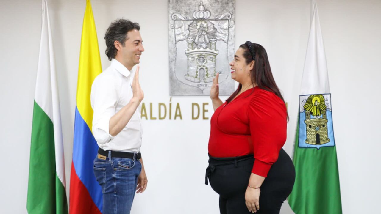 Daniel Quintero y Milena Lopera, exsecretaria de Salud.
