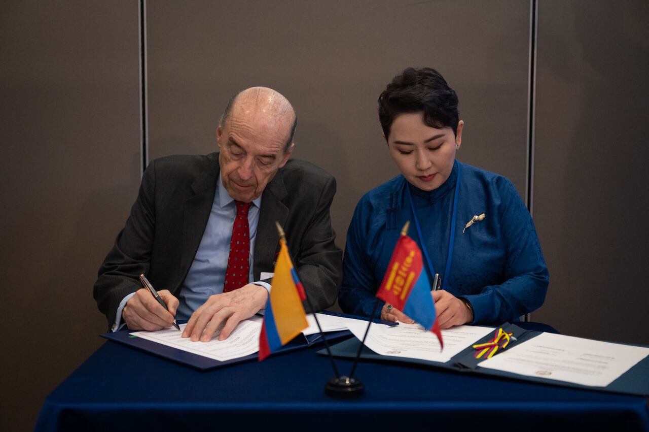 El canciller Álvaro Leyva y el presidente Petro en la Asamblea General de la ONU