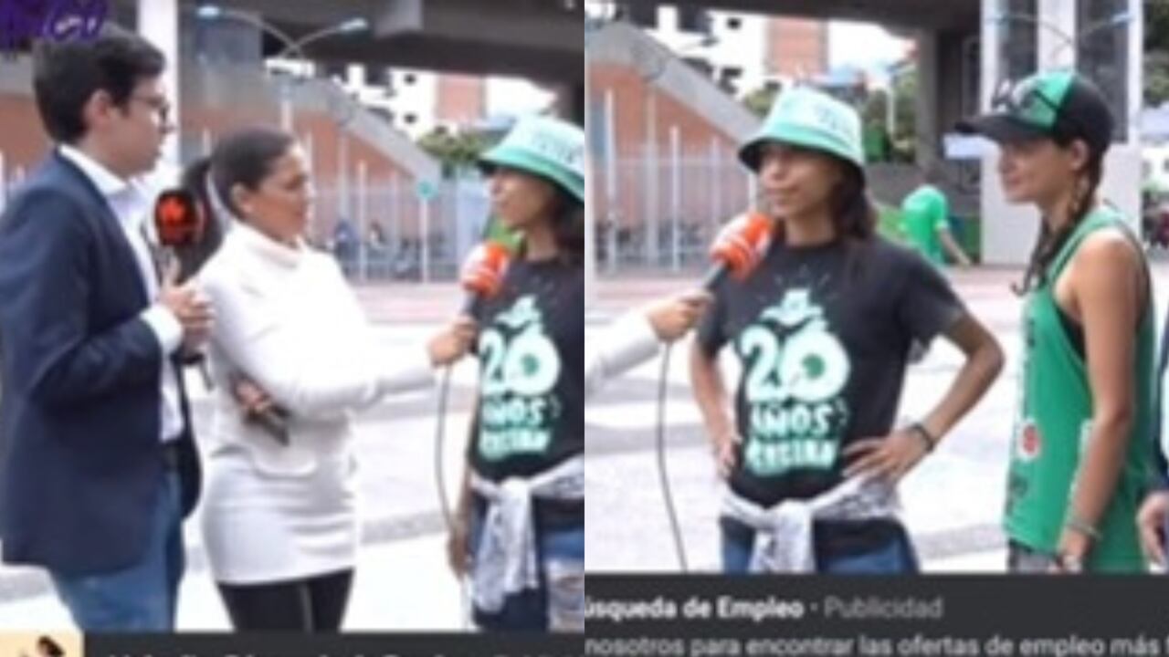 Dos hinchas de Atlético Nacional rechazaron las boletas de los periodistas. Foto: Captura Win Sports.