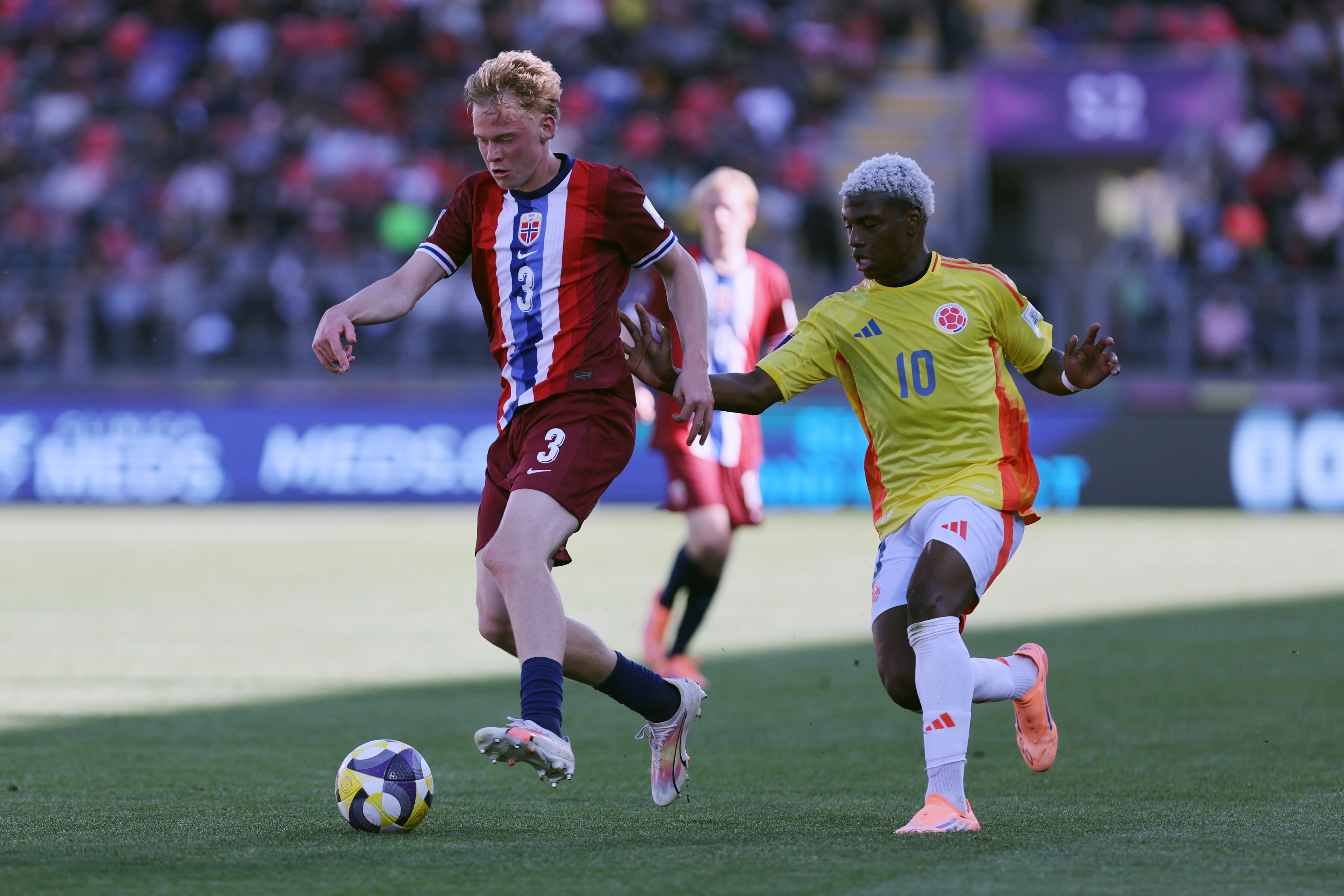 Colombia vs. Noruega en medio de la fecha 2 del Mundial Sub-20 celebrado en Chile