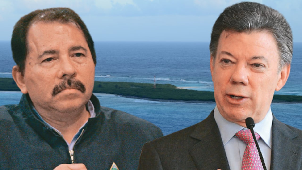 Daniel Ortega y Juan Manuel Santos