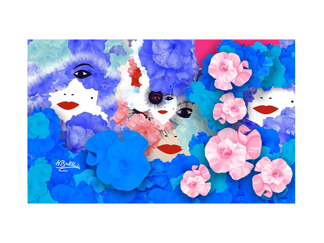 Las pinturas de Houda Bakkali hablan, pero cobran una vida aumentada desde sus teléfonos.