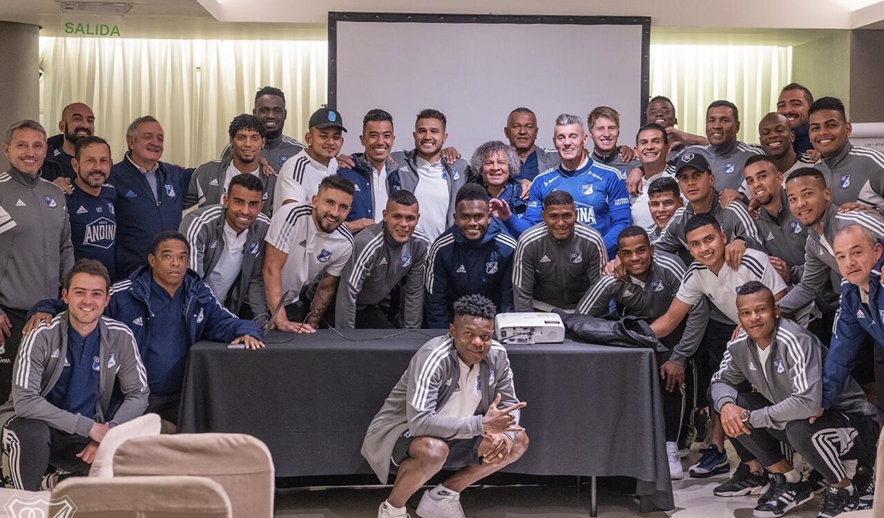 Sergio Goycochea estuvo con el plantel campeón de Millonarios.