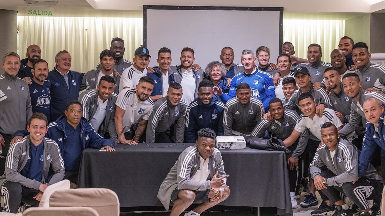 Sergio Goycochea estuvo con el plantel campeón de Millonarios.