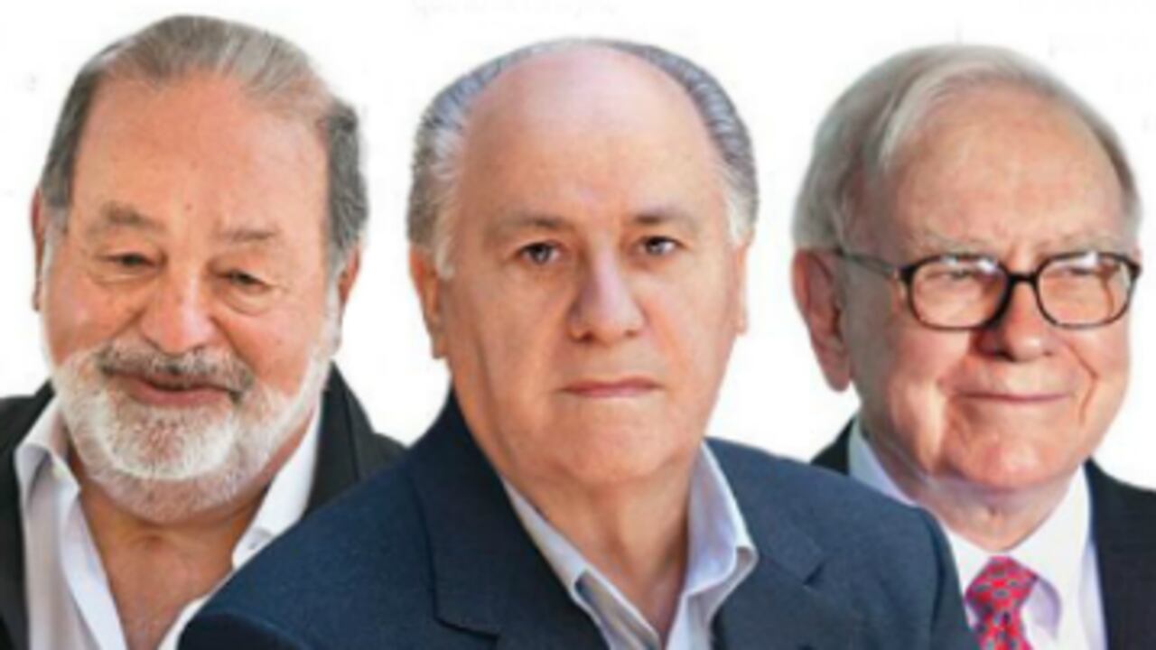 Carlos Slim, Amancio Ortega y Warren Buffett.