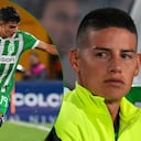 El consejo de James Rodríguez (der.) a Juan Manuel Rengifo (izq.).