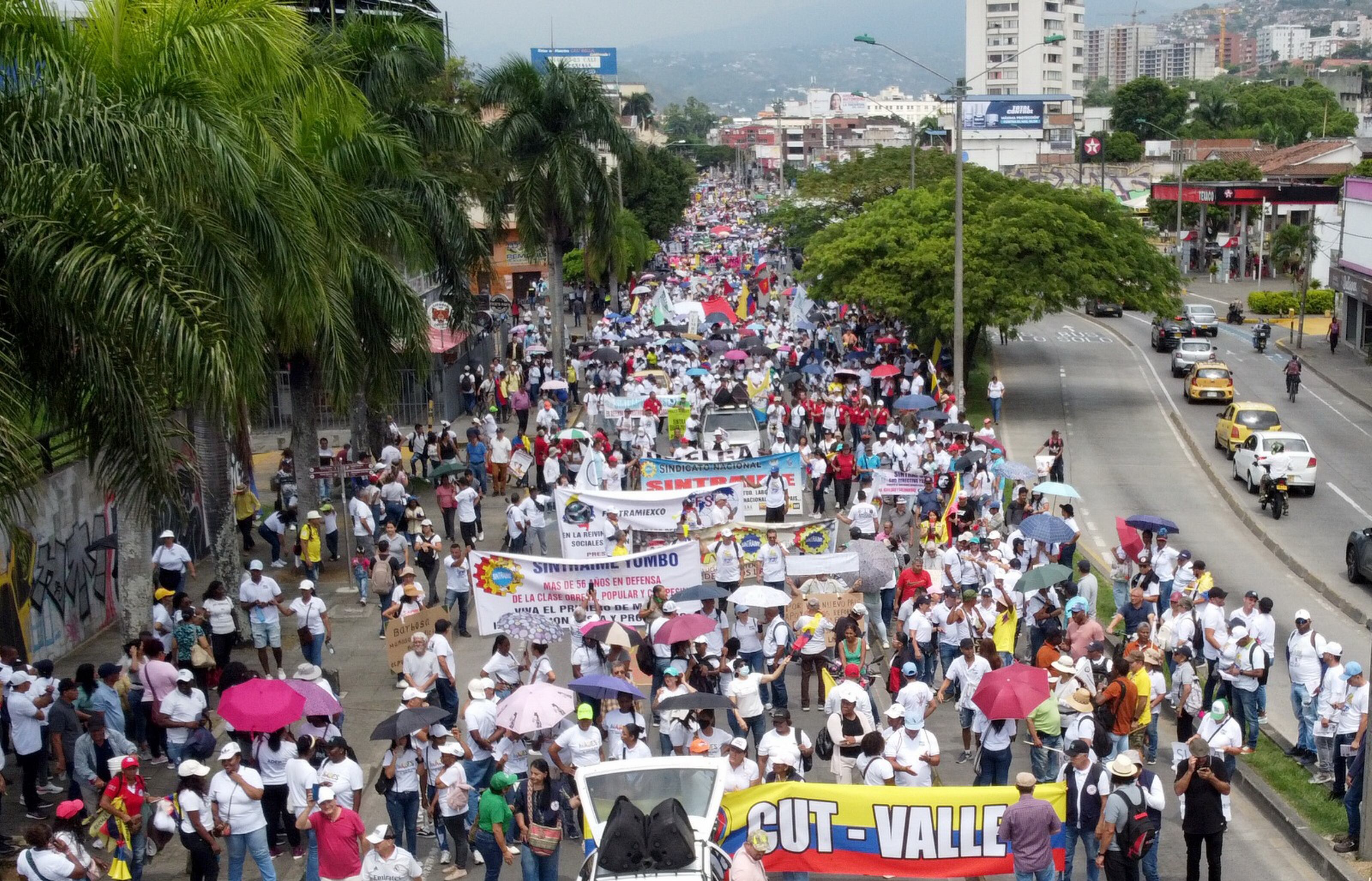 Marcha a favor de las reformas de Petro en Cali