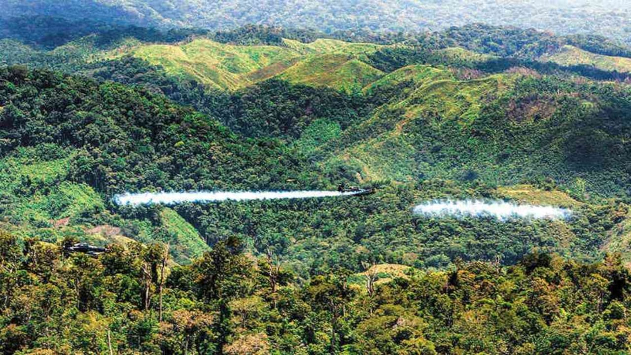 La fumigación aérea con glifosato se encuentra suspendida en Colombia desde el 2015. Foto: archivo/Semana