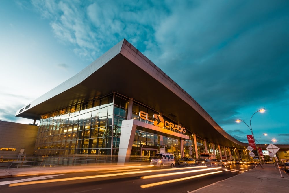 Panorámica de Monserrate y Bogotá.