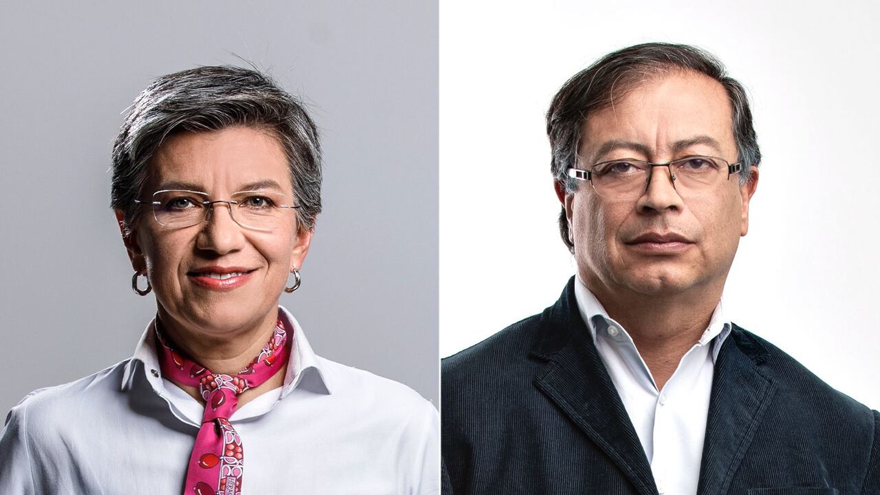 Claudia López y Gustavo Petro