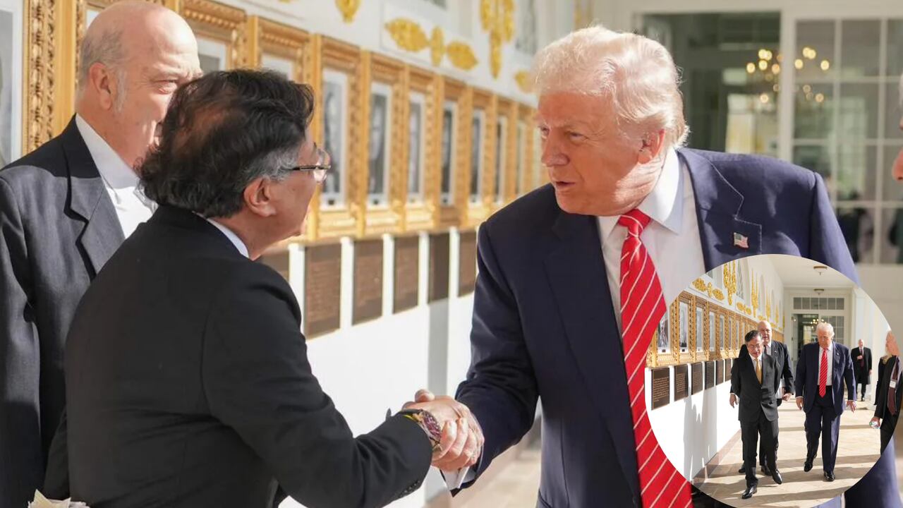 Petro y Trump durante su reunión en la Casa Blanca, en un encuentro que incluyó referencias históricas y momentos personales.