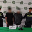 Los dos capturados en Bogotá.