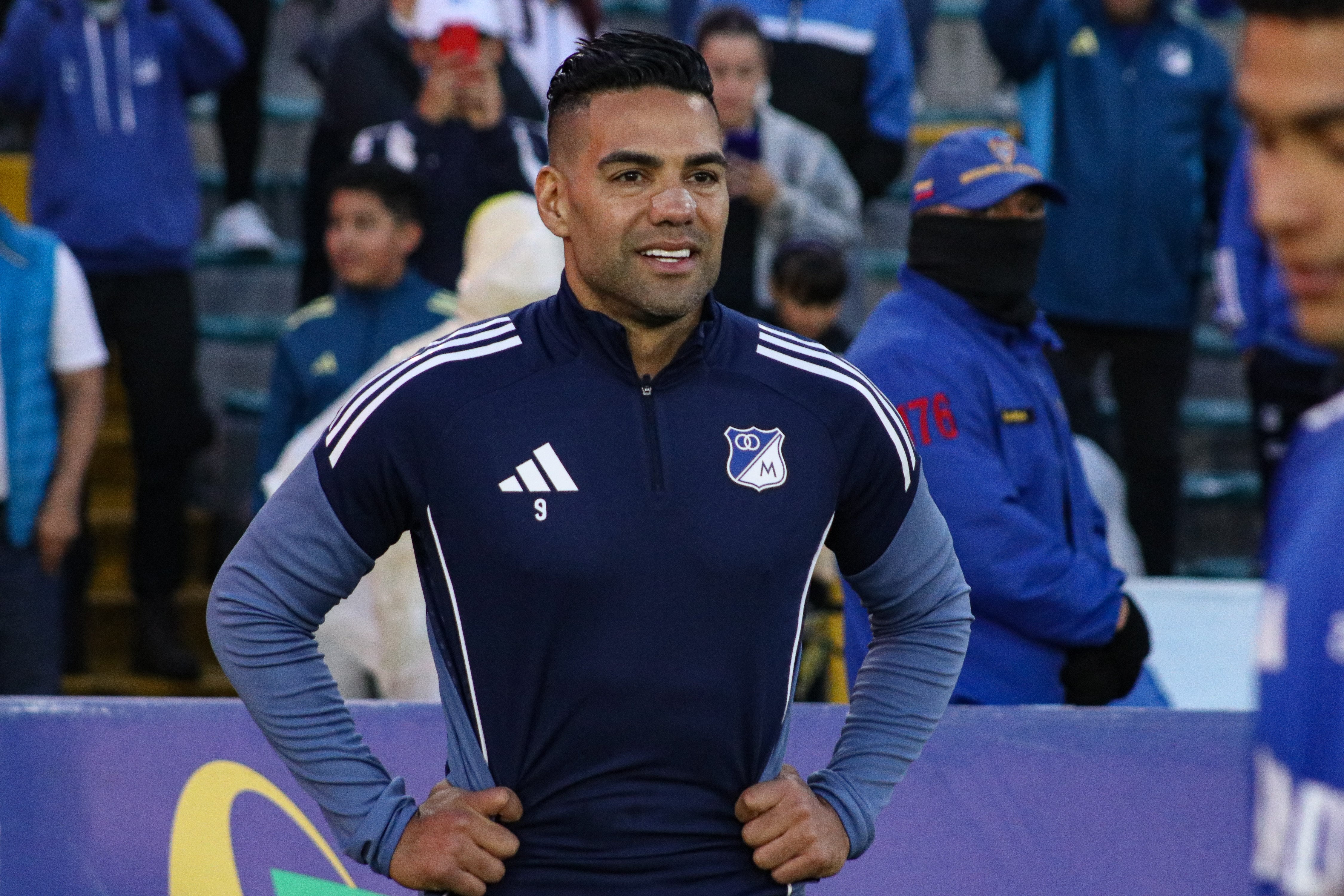 Millonarios F.C's Radamel Falcao Garcia during the BetPlay Dimayor match between Millonarios F.C (1) V Aguilas Doradas (0) in Bogota, Colombia's Nemesio Camacho El Campin Stadium on February 11, 2026. (Photo by: Jorge Londono/Long Visual Press/Universal Images Group via Getty Images)