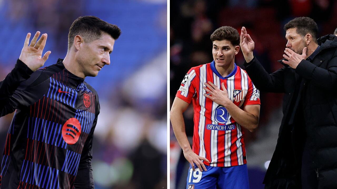 Diego Simeone reveló la curiosa estrategia con la que busca que Julián Álvarez haga más goles. Robert Lewandowski quedó en medio.