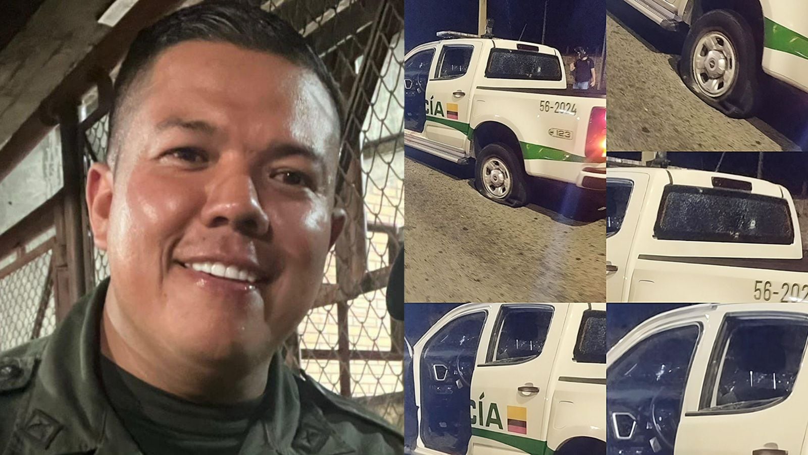 Subintendente Luis Jesús Sarmiento Nardes, asesinado y patrulla de la Policía atacada con disparos de fusil en Cúcuta.