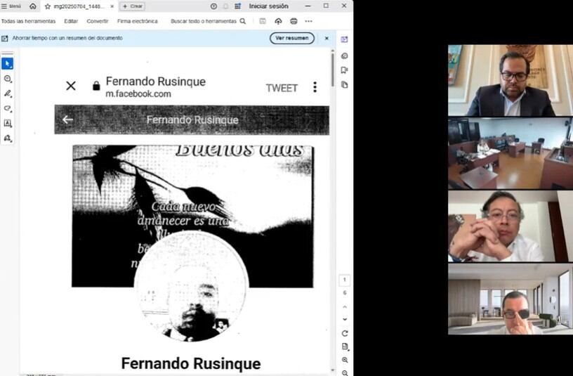 El presidente Gustavo Petro fue testigo en el juicio contra Fernando Rusinque.