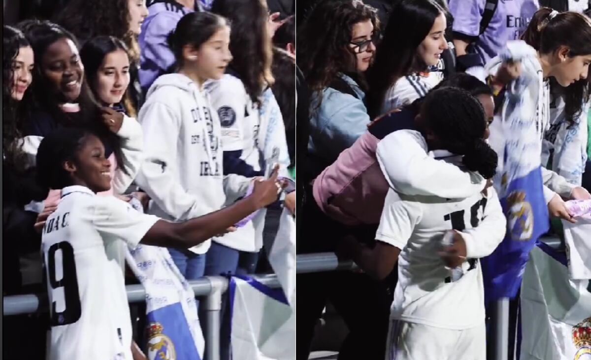 Linda Caicedo, jugadora del Madrid luego del derbi con Atlético.