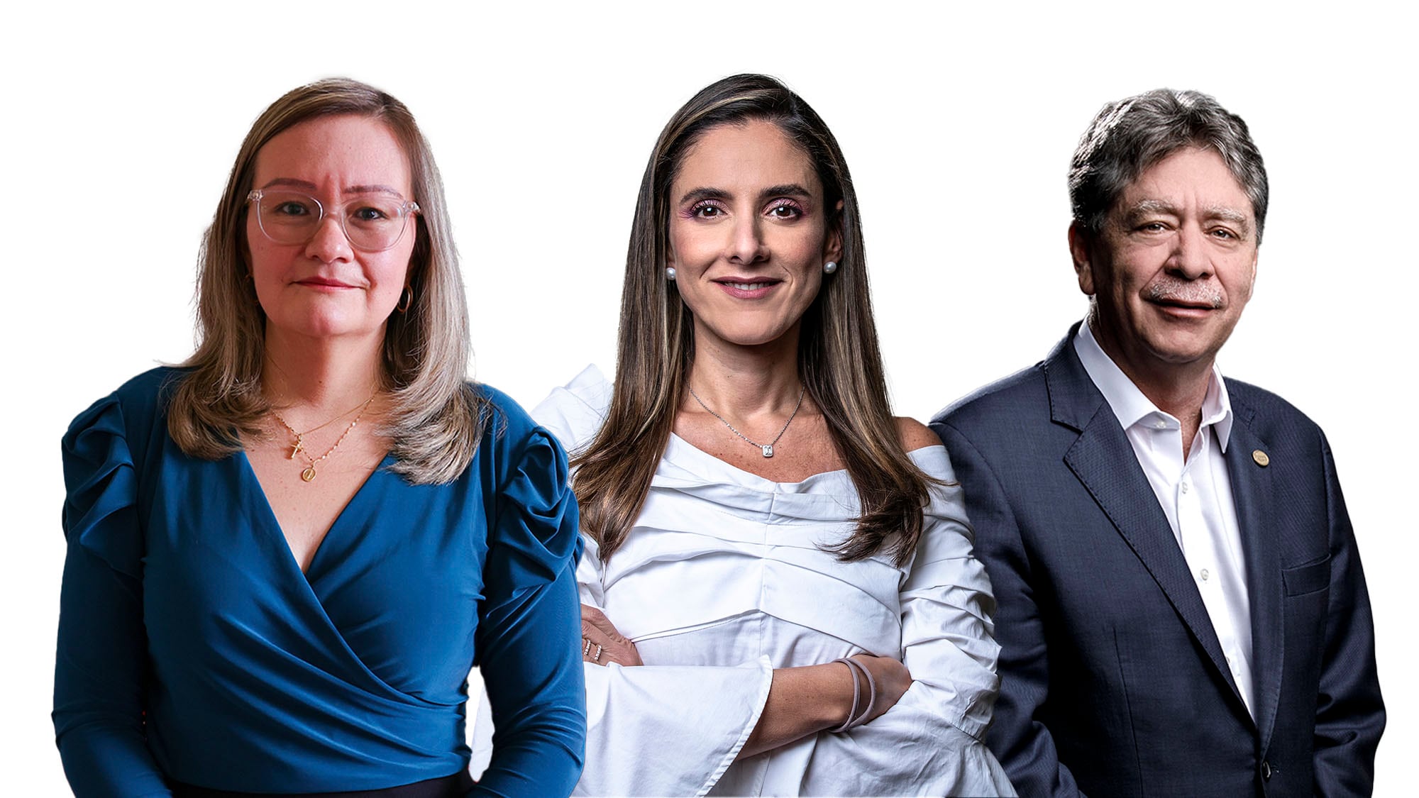 Cielo Rusinque, Natalia Gutiérrez y Bruce Mac Master,