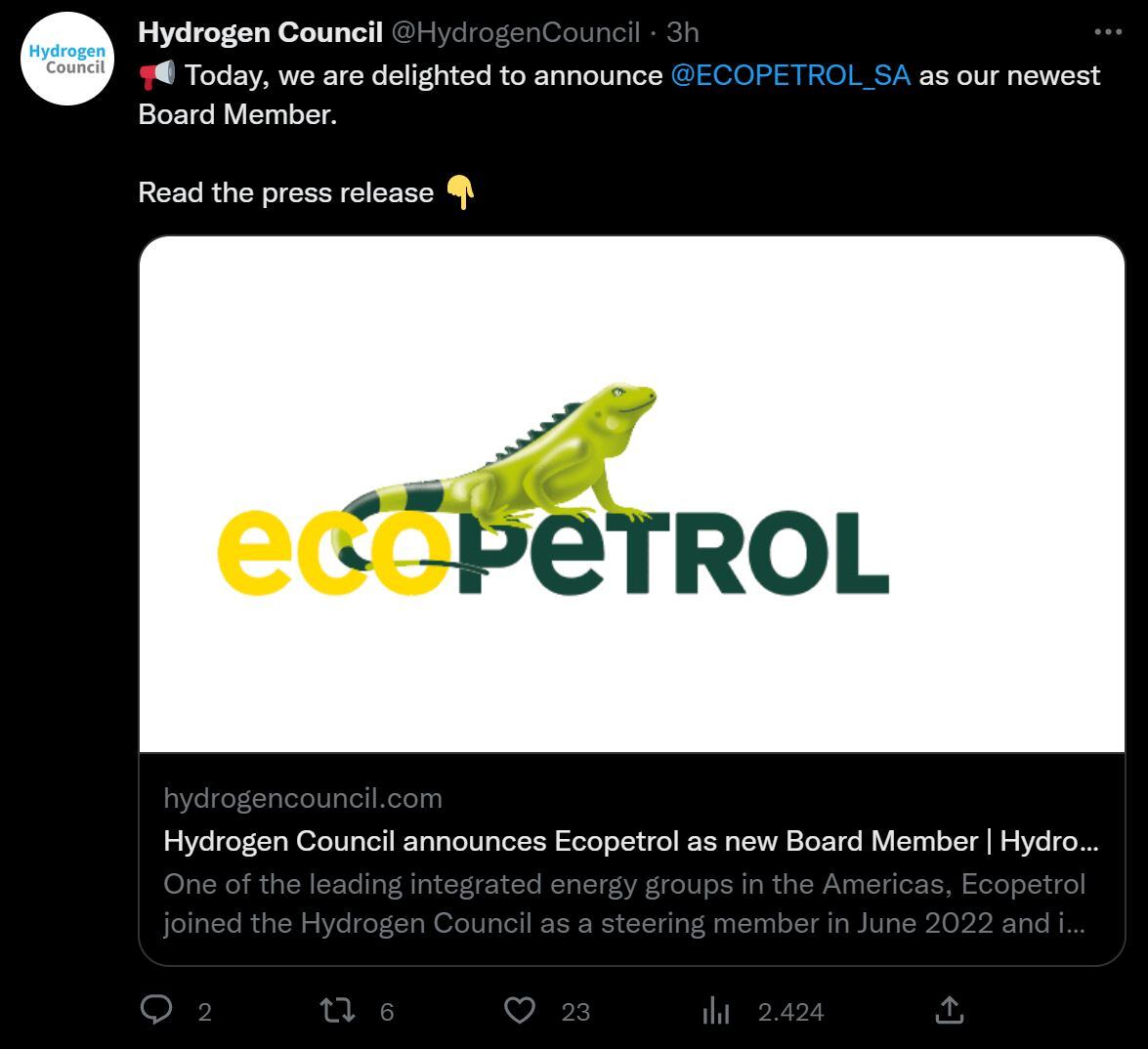 Ecopetrol - Consejo Mundial de Hidrógeno