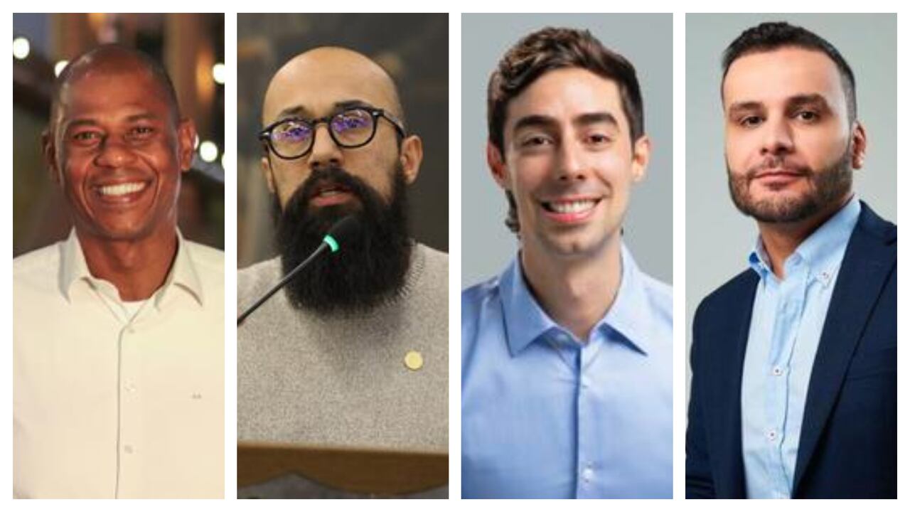De izquierda a derecha: Danis Rentería (Cali), Carlos Carrillo (Bogotá), Juan Carlos Upegui y Lucas Cañas (Medellín).