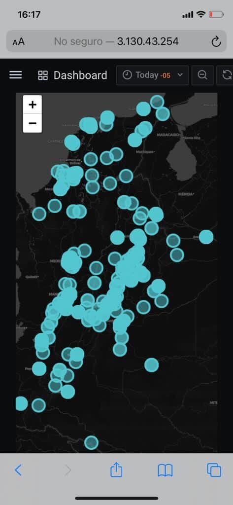 Mapa de pedidos digitales a la empresa Mario Hernández