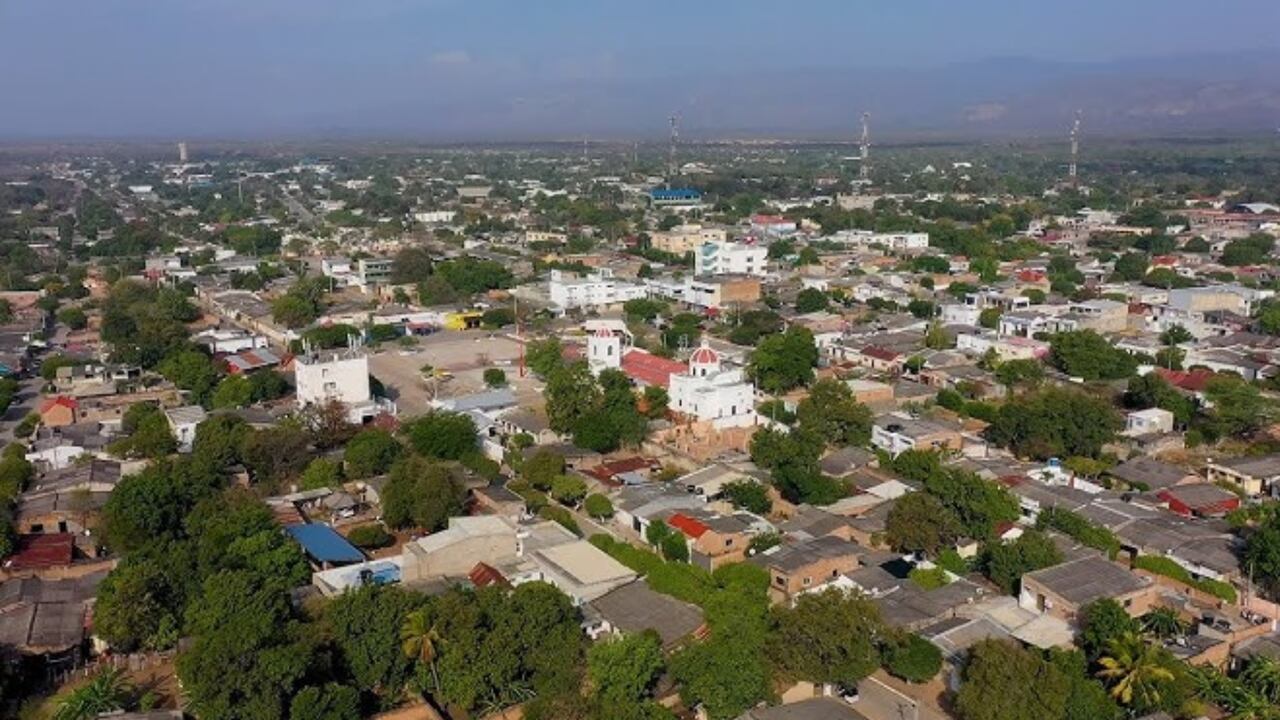 Panorámica del municipio de Barrancas, en La Guajira.