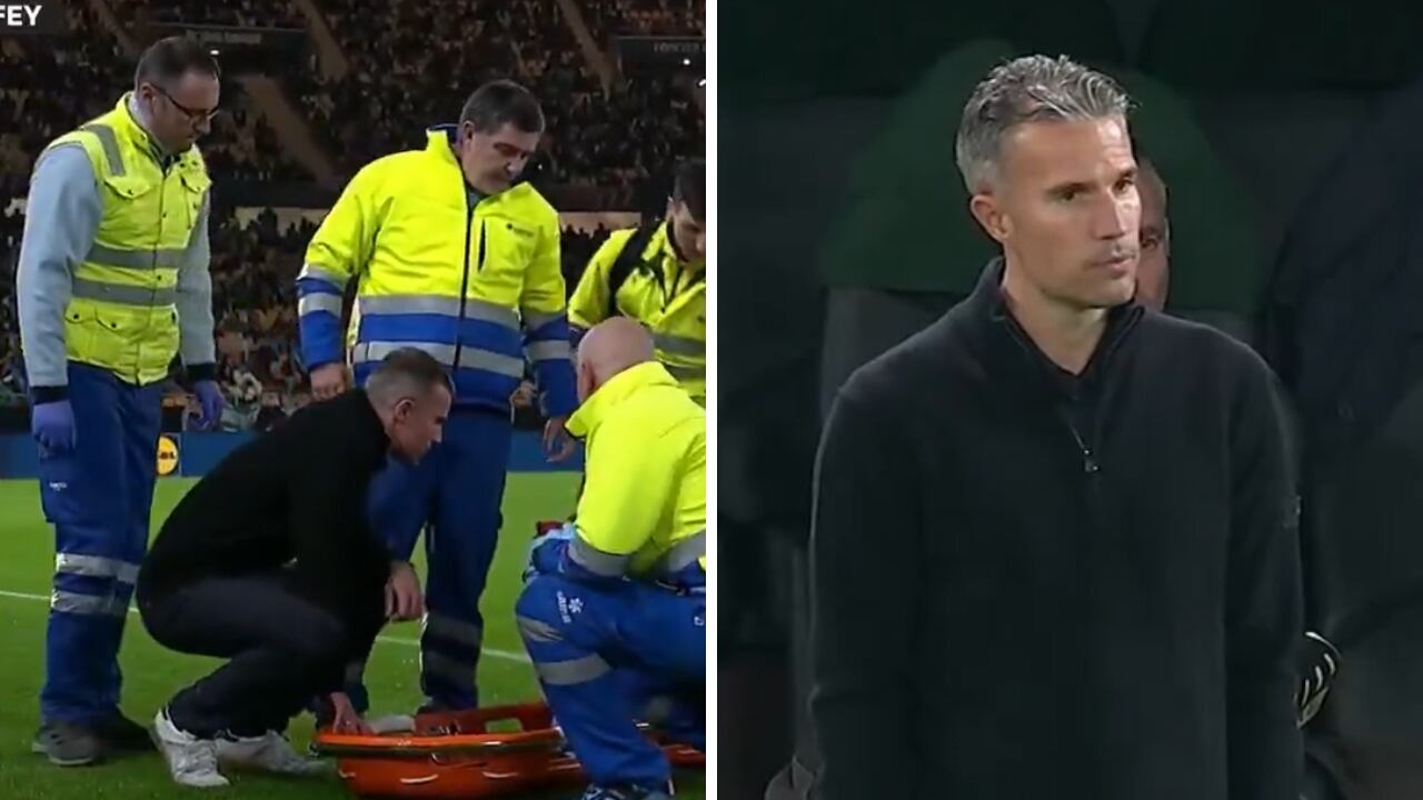 Robin Van Persie y su reacción viral a la lesión de su hijo, Shaqueel.