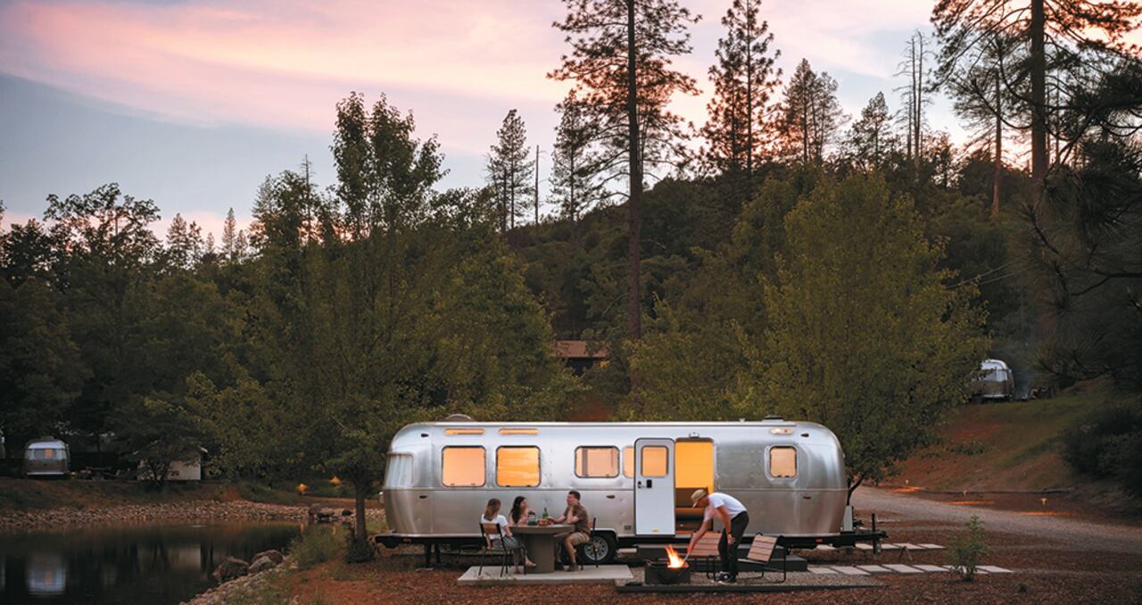 Los tráilers de lujo de Autocamp se encuentran a cinco
kilómetros de la playa