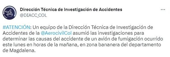 Aerocivil investiga accidente