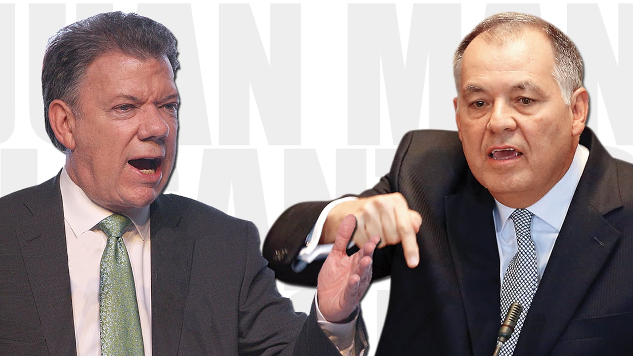 Juan Manuel Santos y Alejandro Ordóñez.