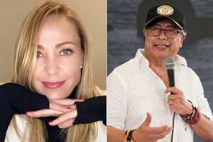 Catalina Escobar y Gustavo Petro.