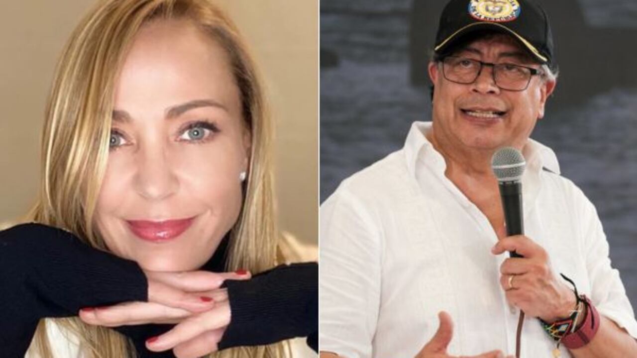 Catalina Escobar y Gustavo Petro. FOTOS: Cortesía Fundación Juanfe e Infopresidencia