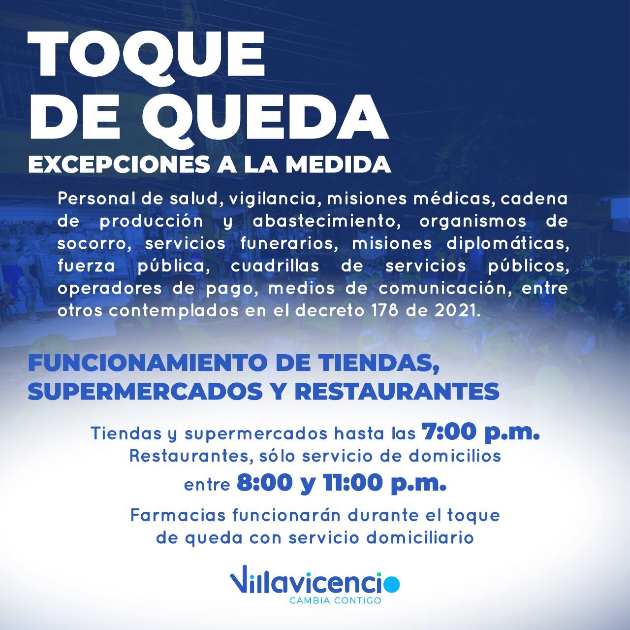 Vuelve el toque de queda a Villaviciencio: consulte horarios y restricciones de la medida