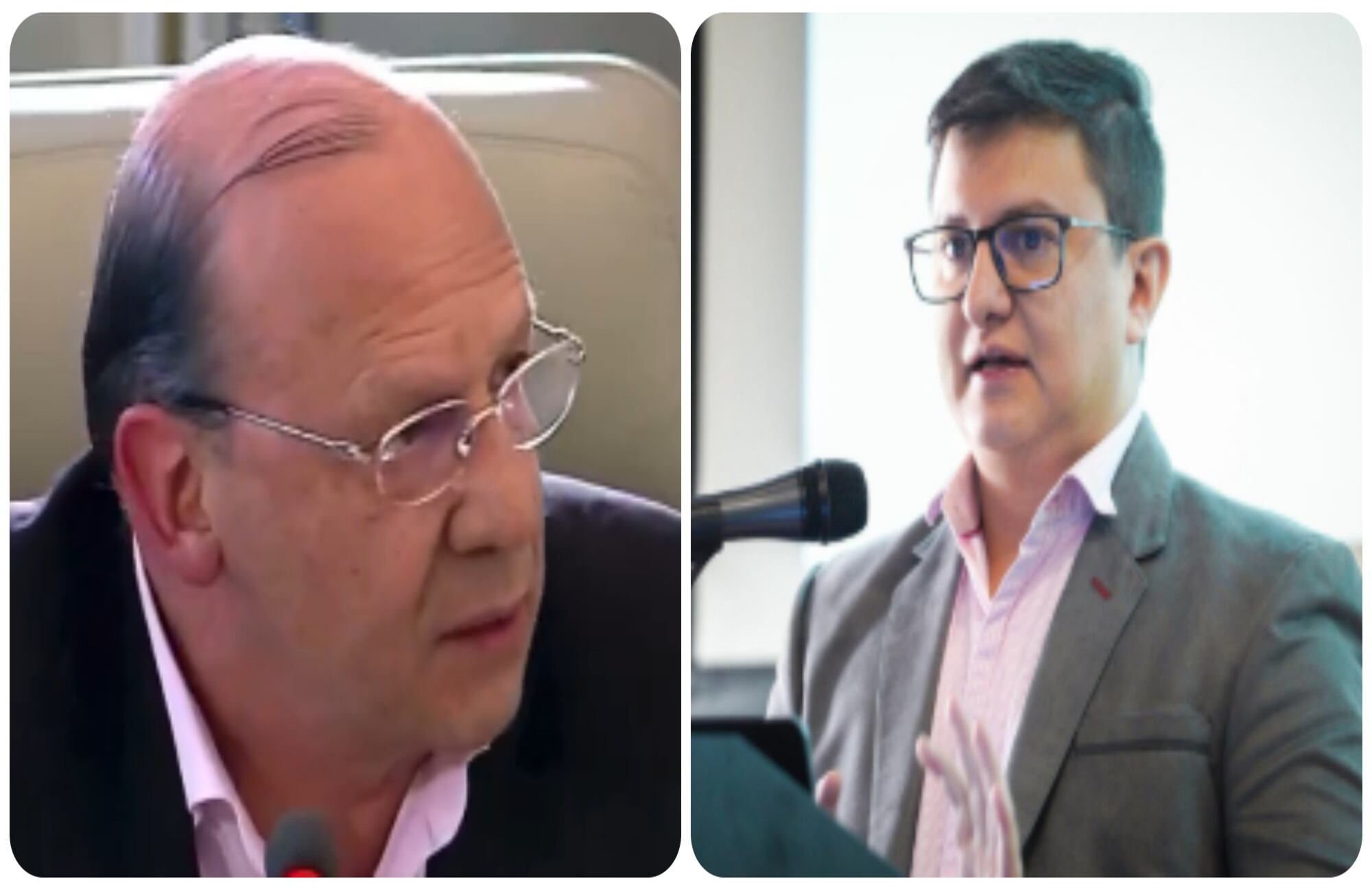 Germán Ávila, ministro de Hacienda, y Mauricio Salazar, director del Observatorio Fiscal de la Universidad Javeriana.