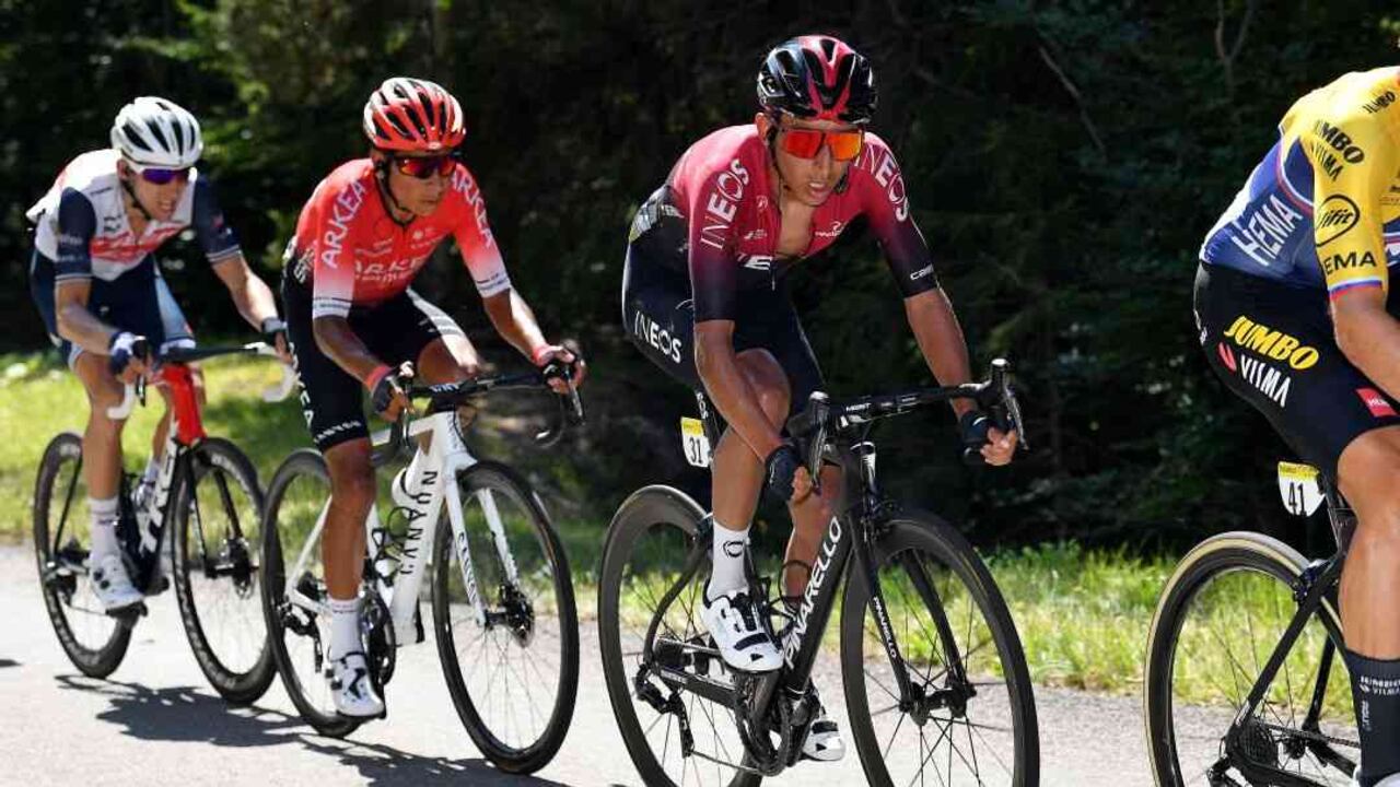 Egan y Nairo durante el Tour de Francia 2019.