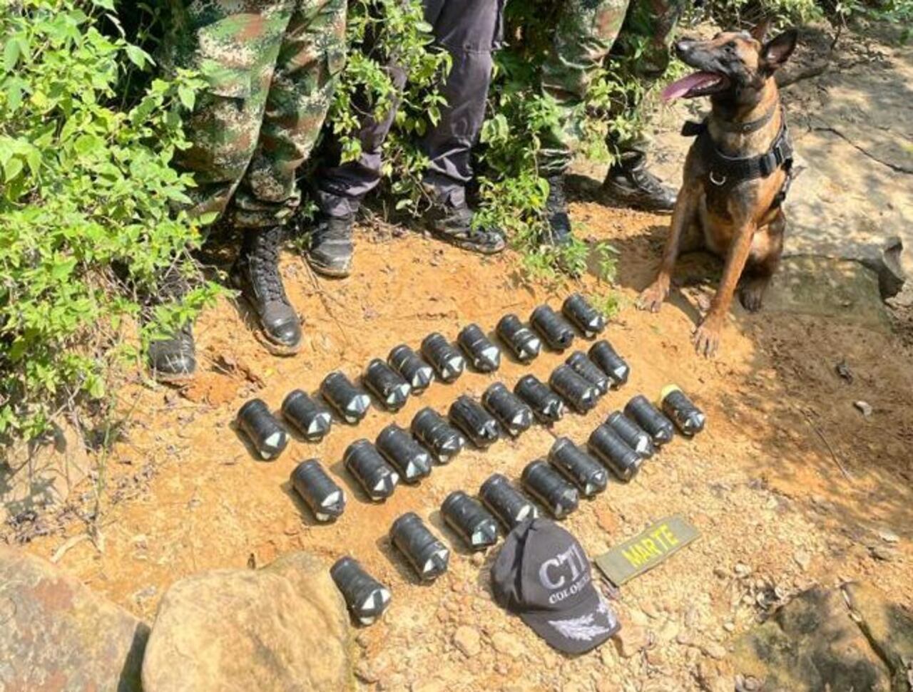 Estos explosivos fueron descubiertos en un depósito ilegal.
