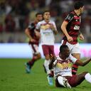 Juan Fernando Caicedo, del Deportes Tolima, en el partido de este miércoles ante Flamengo.