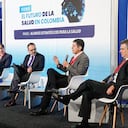 De izquierda a derecha: Fabio Aristizábal, superintendente de Salud; María Andrea Godoy, viceministra de Protección Social; Xavier Navarro, vicepresidente de Salud (e) de Asmet Salud; Carlos E. Rodríguez, subdirector general de SEMANA; Harold Gracia, general manager Specialty Care de Sanofi, y Francisco Vélez, director general de Siemens Healthineers.