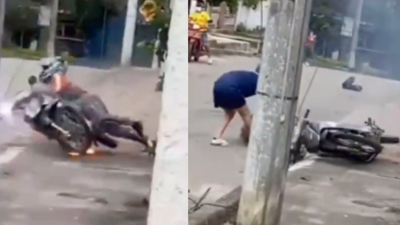 Momento exacto del incidente en Villeta