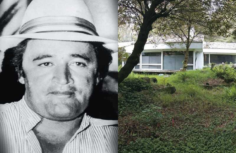 La mansión de Gacha:   48.000 millones de pesos*:  5.400 metros cuadrados Chicó, Bogotá.  Las ruinas de hoy poco reflejan las extravagancias del Mexicano. El predio, construido en 1960 en una zona muy exclusiva, entra a subasta pública el próximo 3 de octubre.