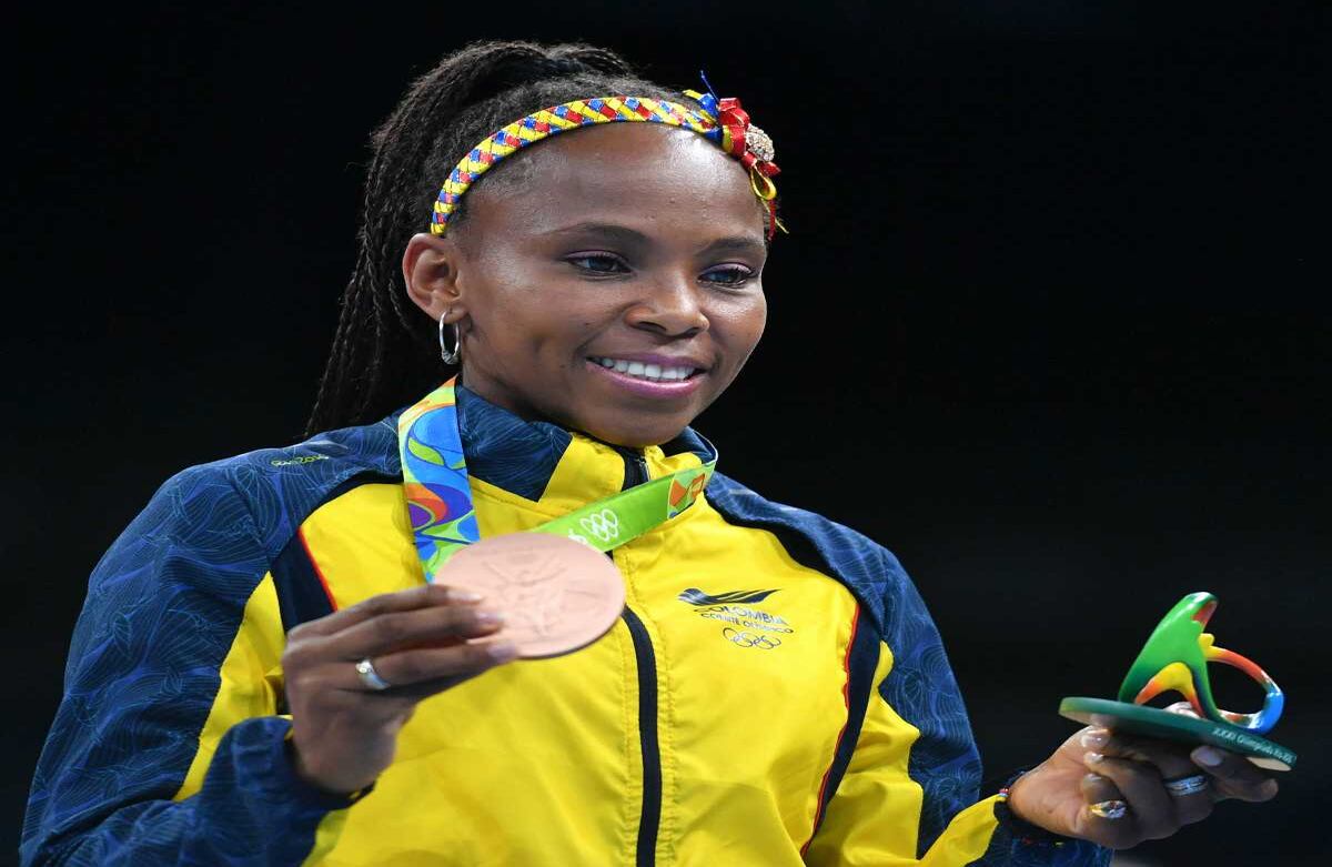 Ingrit hizo el debut en boxeo femenino de Colombia con medalla. Yuri Cortez/ AFP